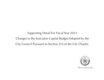 NYC Government Publication | Supporting Detail For Fiscal Year 2023